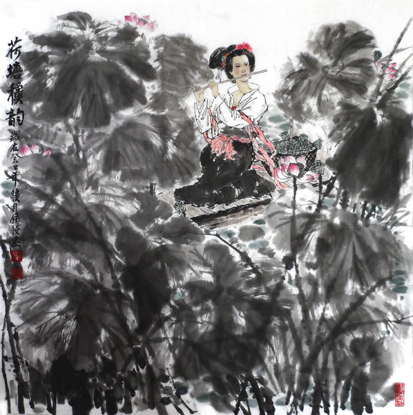 荷塘秋韵（70X70cm）