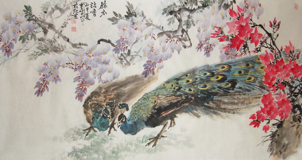 向士平《锦衣沾香》68×136