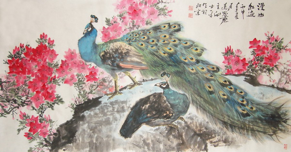 向士平《漫山红遍》68×136