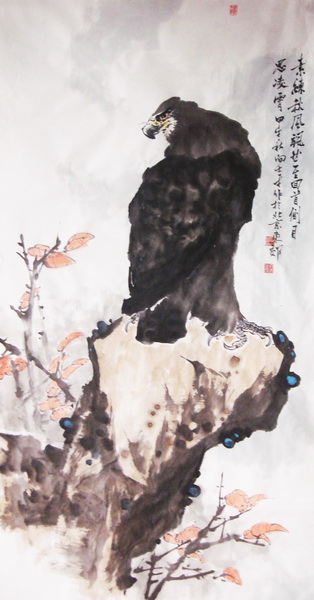 向士平《鹰》68×136