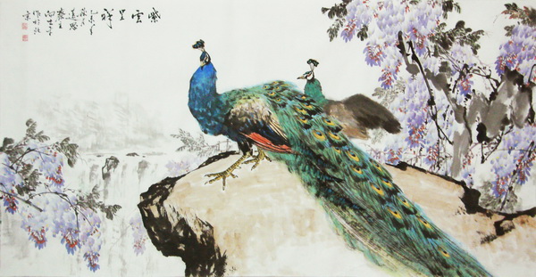 向士平《紫云呈祥》90×180