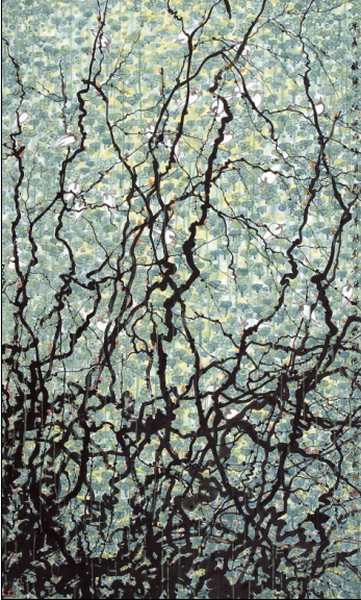 鞠占圃《山水》68x136cm2