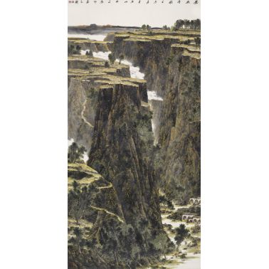 鞠占圃《沧桑千秋》240×120cm