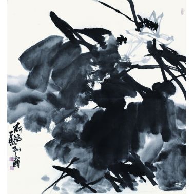 鞠占圃《新浴》98x98cm