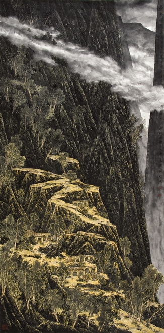 鞠占圃《梦入高原》240×120cm