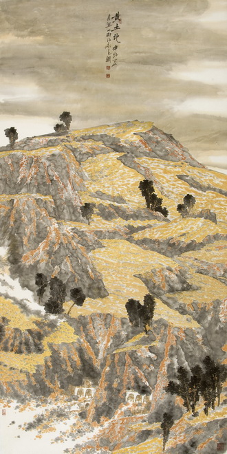鞠占圃《黄土地》240×120cm